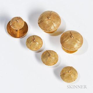 China Trade Gold Dress Button Set
