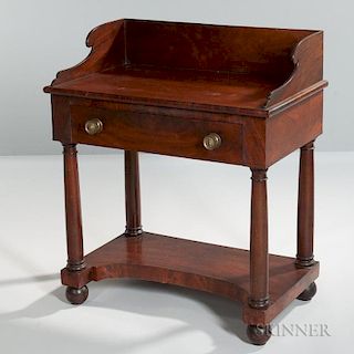 Small Mahogany and Mahogany Veneer Chamber Table