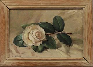 William Hubacek (1871 - 1958) White Rose