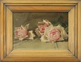 William Hubacek (1871 - 1958) Pink Roses