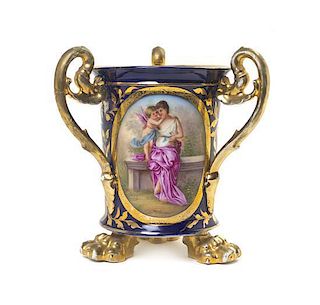 A Royal Vienna Porcelain Tyg, Height 7 1/2 inches.