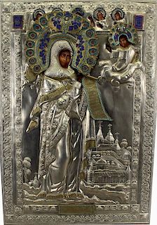 Large 20th C. Russian Icon