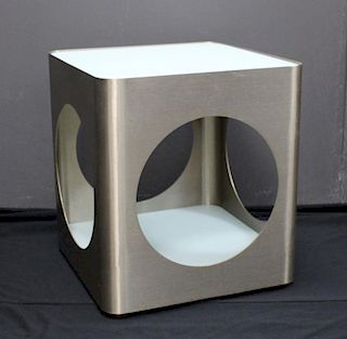 Modern Metal & Glass Side Table