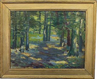American School, Landscape of Wooded Pathway
