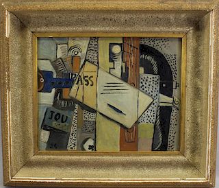 Signed, Mid 20th C. Cubist Abstract