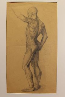 20th C. Double Sided Nude Study