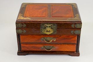 Antique Two Drawer Jewelry Case