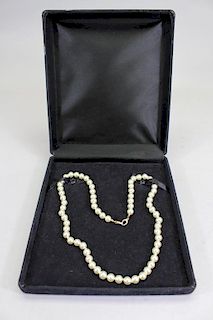 Pearl Form Necklace w/ 18k Clasp