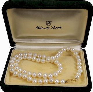 Pearl & 14k Clasp Necklace