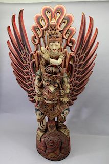 20th C. Carved Thai Garuda