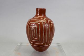 Santa Clara Pueblo Pottery Jar, Signed