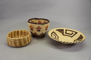 (3) New Mexican Woven Baskets
