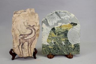 (2) Petroglyphs of Animals