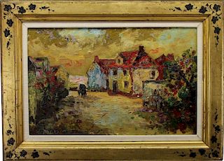 Signed Painting "At Point Avon, Brittany"