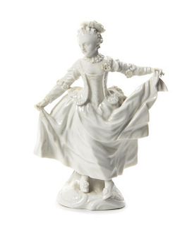 A Nymphenburg Blanc de Chine Figure, Height 6 inches.