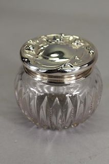 Covered Jar w/ Silver Lid