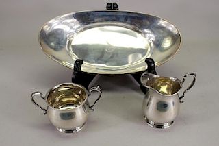 (3) Sterling Silver Fisher Serving Pieces