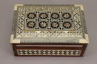 Vintage Middle Eastern Inlaid Jewelry Box