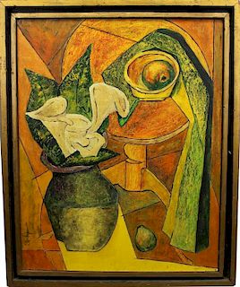 1962 Cubist Style Still Life, Signed