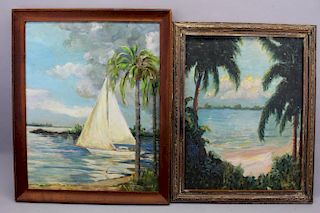 (2) Signed 20th C. Florida School Paintings
