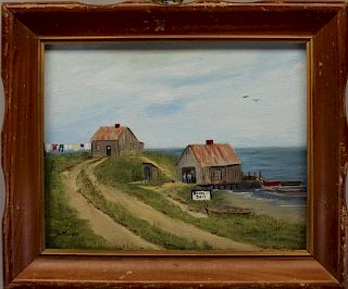 B. Moore, Signed 20th C. Coastal Painting