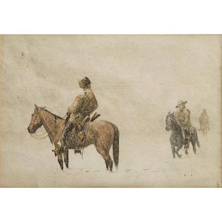 "Riders In The Snow"  Painting