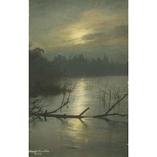 Asahel Curtis (1874-1941) Tinted Photograph - "Moonlight"