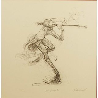 Richard MacDonald (b. 1946) Limited Edition Lithograph - "The Trumpeter"