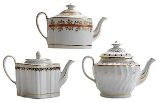 Three new Hall Lidded Teapots