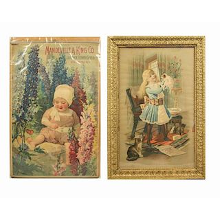 Two Assorted Advertisements - Dingman's Soap & Mandeville & King Flower Seeds