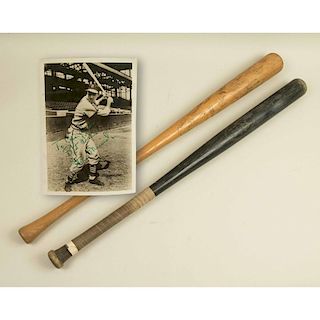 Stan Musial Photo & Two Vintage Baseball Bats