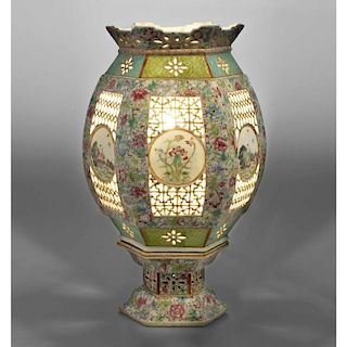 Chinese Porcelain Lantern, 20th c., A1GBC