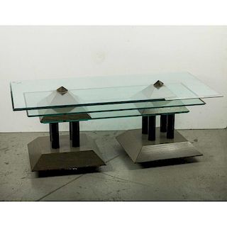 Geometric Glass Coffee Table