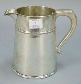 Gorham sterling silver 4 1/2 pint water pitcher. ht. 7 1/4in, 18.92 t oz.