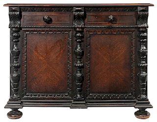Baroque Style Bookmatched Oak and