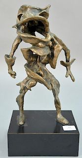 Harry Baron (b. 1944) large bronze abstract standing figure, signed H. Baron. ht. 14 3/4in.