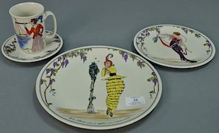 Villeroy & Boch Erte "Design 1900" porcelain dinnerware set. 37 pieces (not complete).