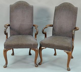 Pair of Queen Anne style armchairs.