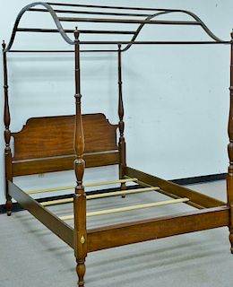 Cherry four post canopy bed. ht. 85in.