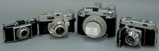 Four piece Kodak camera lot including Kodak Medalist II with Ektar 100/3.5, Kodak Bantam f4.5, Kodak 35 with 50/3.5 special, 