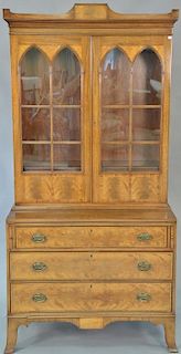 Mahogany Federal style two part secretary desk. ht. 77in., wd. 38in., dp. 18in.