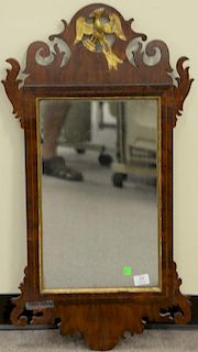 Chippendale mahogany mirror. 35" x 19"