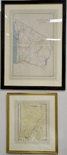 Four New York maps including hand colored lithograph "New York City, Brooklyn, Jersey City, Hoboken, etc." published by G. Wo