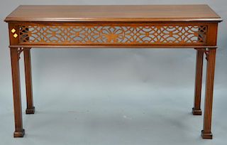 Mahogany hall table. ht. 33in., lg. 53in., dp. 18in.