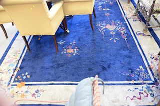 Chinese Oriental art deco carpet, 8'10" x 11'6".