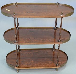 Three tier rosewood stand.