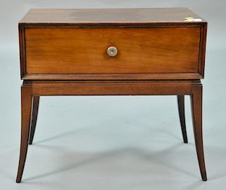 Tommi Parzinger chest on stand with sabre legs. ht. 21, wd. 21in., dp. 14in.