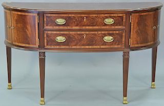 Councill mahogany sideboard with banded inlaid top and front. ht. 38in., wd. 67in., dp. 24in.