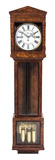 A Viennese Walnut Regulator Clock, IGNATZ MARENZELLER, 19TH CENTURY, Height 54 1/4 inches.