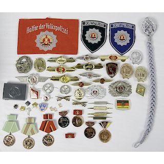 Lot of Nazi and Russian Military Insignia, Buttons and Various Items